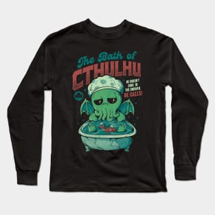 The Bath of Cthulhu - Funny Horror Monster Gift Long Sleeve T-Shirt